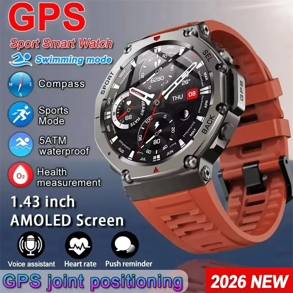 Japanese Lifestyle Called - Smartwatch da Uomo con GPS, Schermo