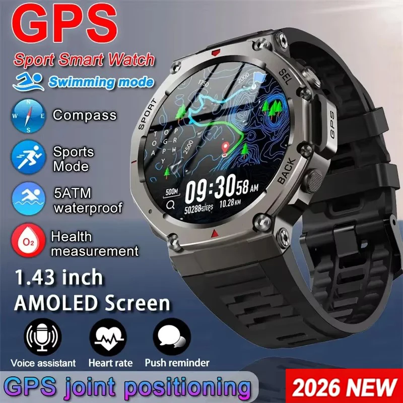 Japanese Lifestyle Called - Smartwatch da Uomo con GPS, Schermo