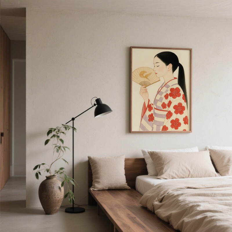 Monte Fuji & Crane Stampa da p - Japanese Zen Lifestyle recensione e prezzo